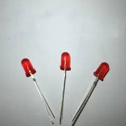 3MM LED Light-Emitting Diodes Red Glow Red Light Highlighted Luminous Tube 100 PCS / 1 Lot