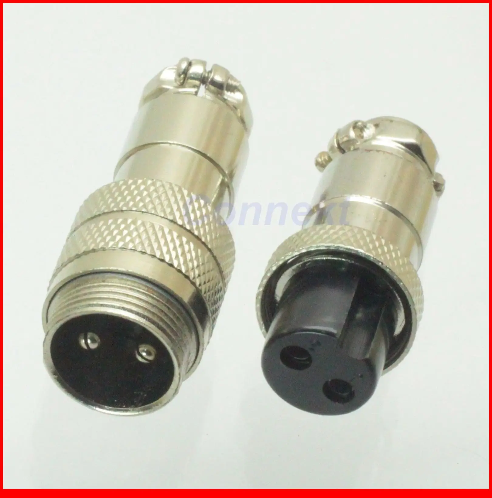 

5pcs/lot M20 16mm 2 Pin screw type Electrical Plug socket male and female Connector cable