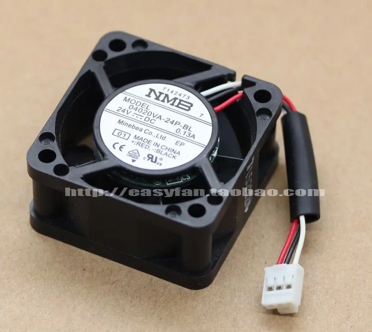 

NMB-MAT 04020VA-24P-BL 01 DC 24V 0.13A 40x40x20mm Server Cooling Fan