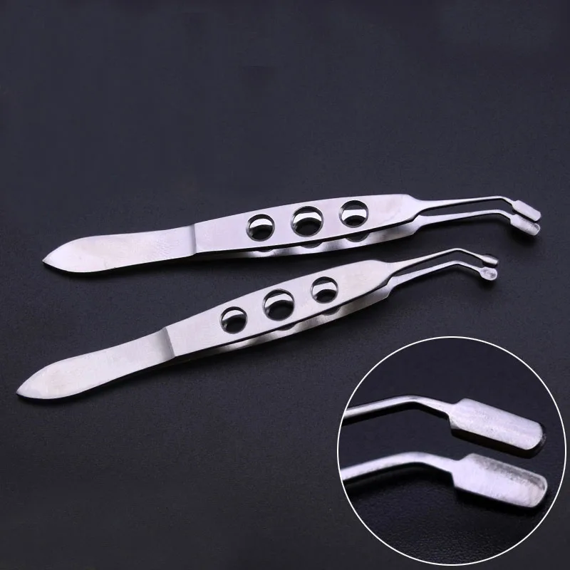Micros Eyelid Ophthalmic Instruments Two Types Head 10.5CM Double Eyelid Fat Tarsal Gland Physiotherapy Massage Tweezers