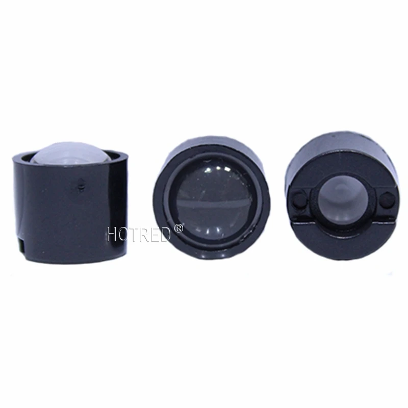 LED Lens 10 Degree IR Focus Reflector Collimator 14.5mm Lenses with Black White Holder For 1W 3W 5W High Power COB Lamp Light