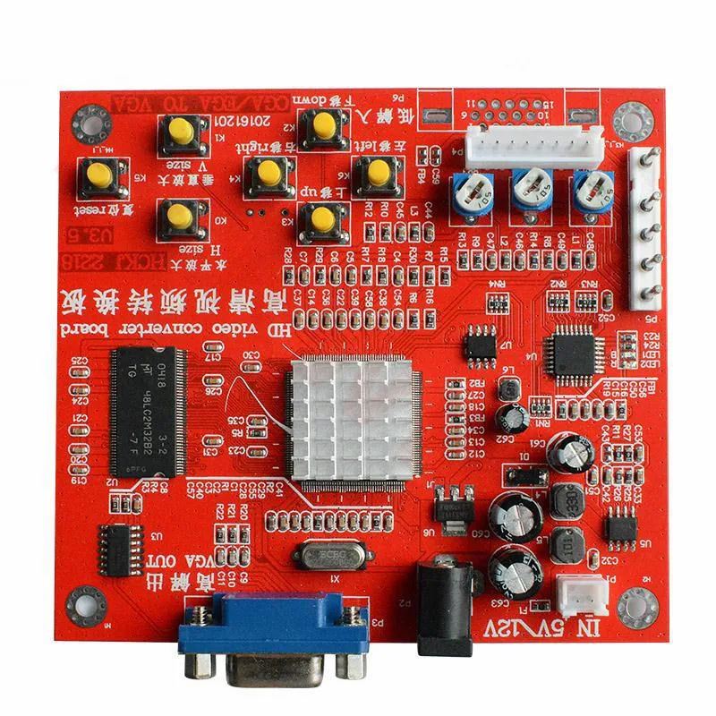 Hot sale High Definition Red CGA to VGA CVBS Arcade Game Video Converter Board for CRT LCD PDP Monitor