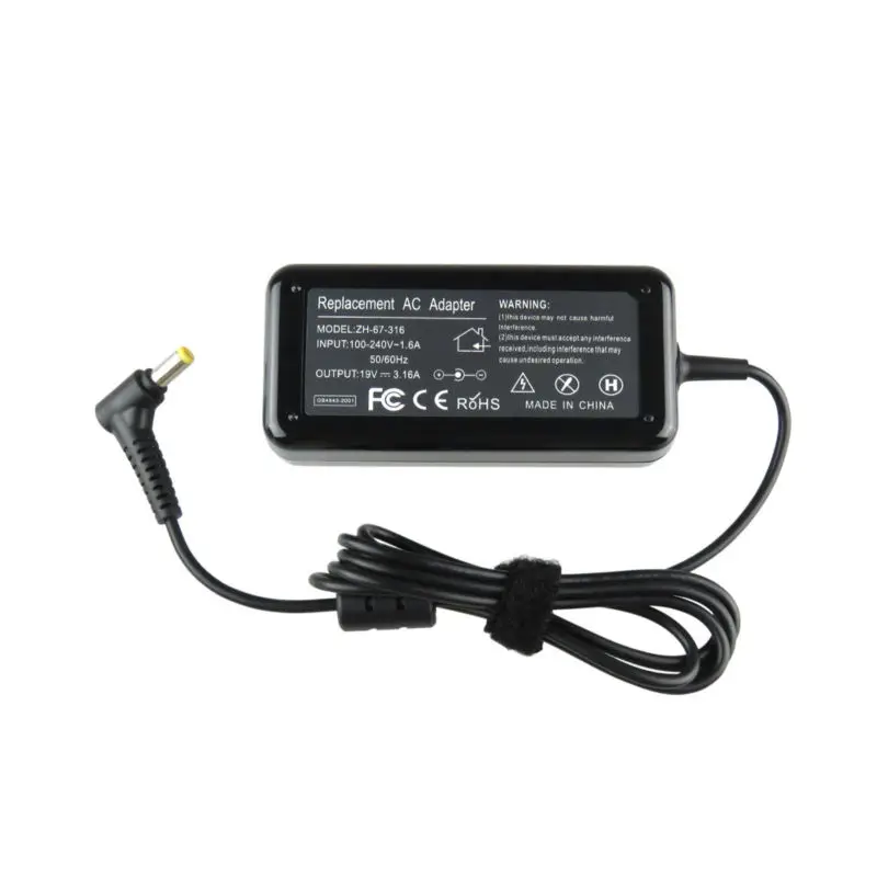 

Zoolhong 19V 3.16A 5.5*1.7mm 60W Direct High Quality Charge Desktop Power Adapter Notebook Power For Acer