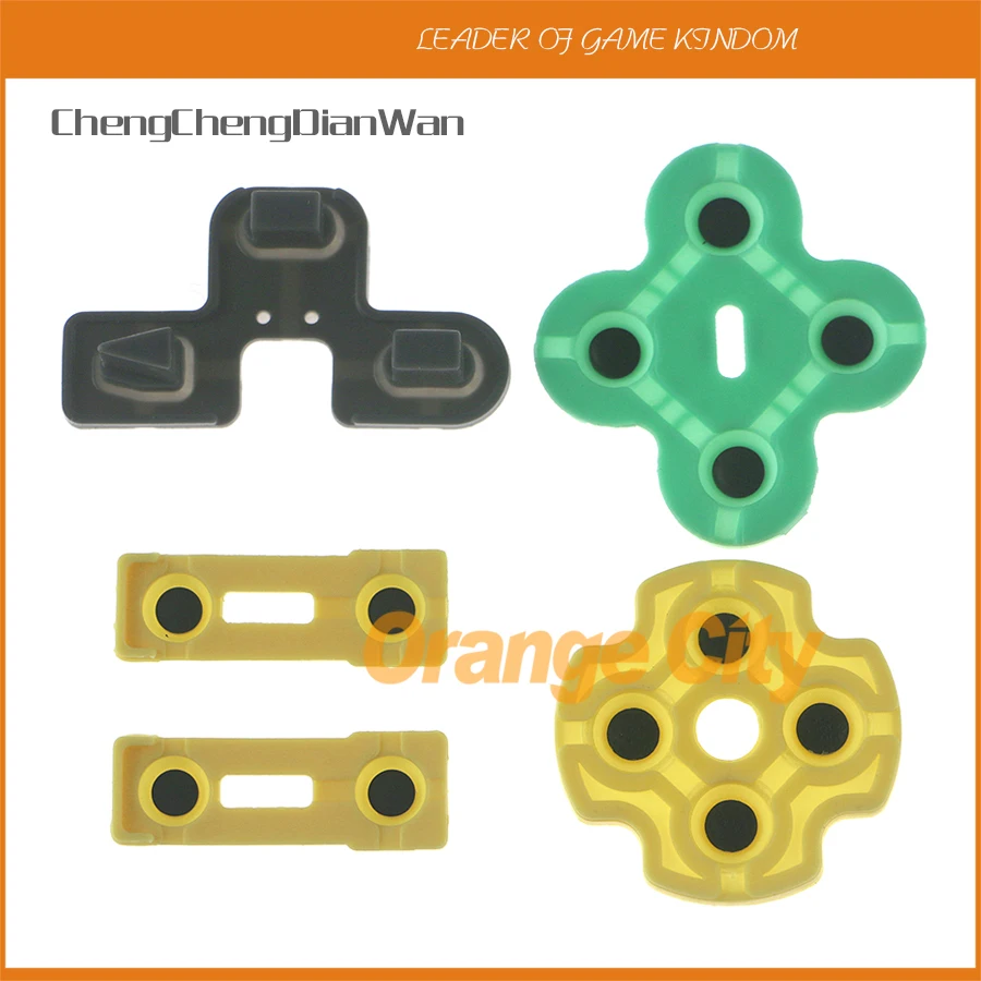 50-jogos-lote-5-em-1-botao-de-borracha-condutora-d-pad-almofadas-reparacao-para-playstation-2-ps2-controlador-chengchengdianwan