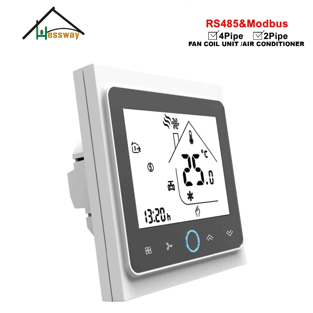 HESSWAY 2pipe Fan coil unit THERMOSTAT RS485/MODBUS RTU communication for  smart cool heating switch