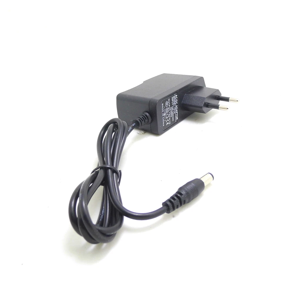 JIENUO EU Plug AC DC Power Adapter Supply Charger for Security Surveillance CCTV Camera IP Monitor 100-240V 12V 1A(2.1mm*5.5mm)