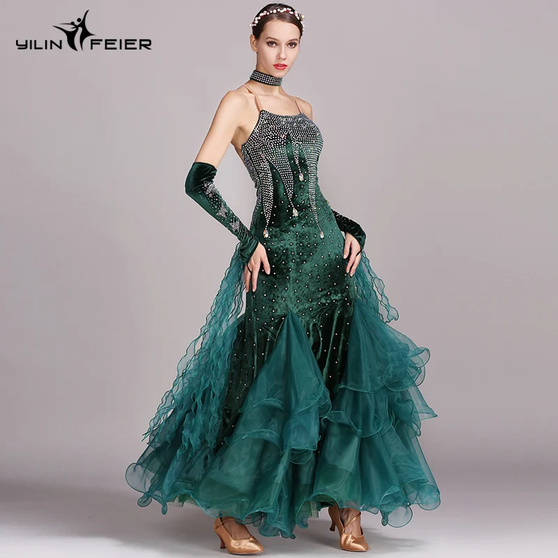 

New ballroom dance competition dress dance ballroom waltz dresses standard dance dress women ballroom dress S7016