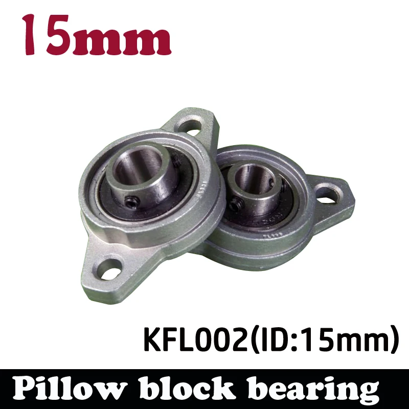 

10pcs KFL002 15mm Pillow Block Bearing Zinc Alloy Insert Linear Bearing Shaft Support CNC Part