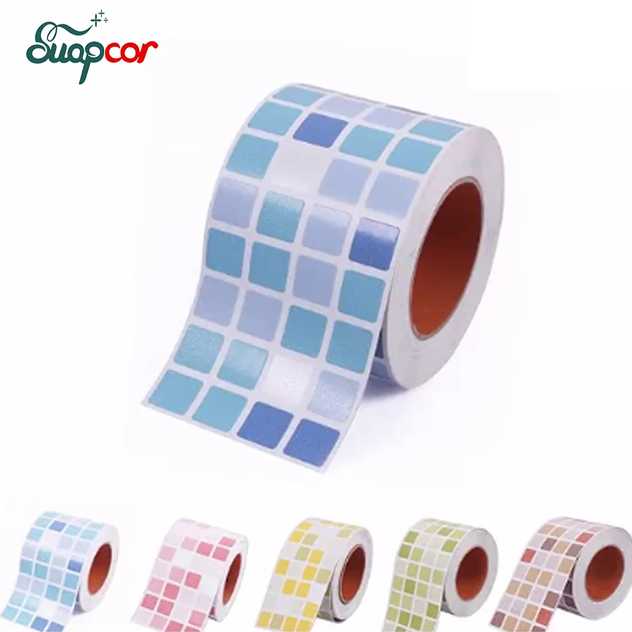 

Thick Waterproof Waistline Wall Sticker Toilet Bathroom Tile Art Decals Kitchen Oil Proof Self-Adhesive Mosaic Wallpaper Border