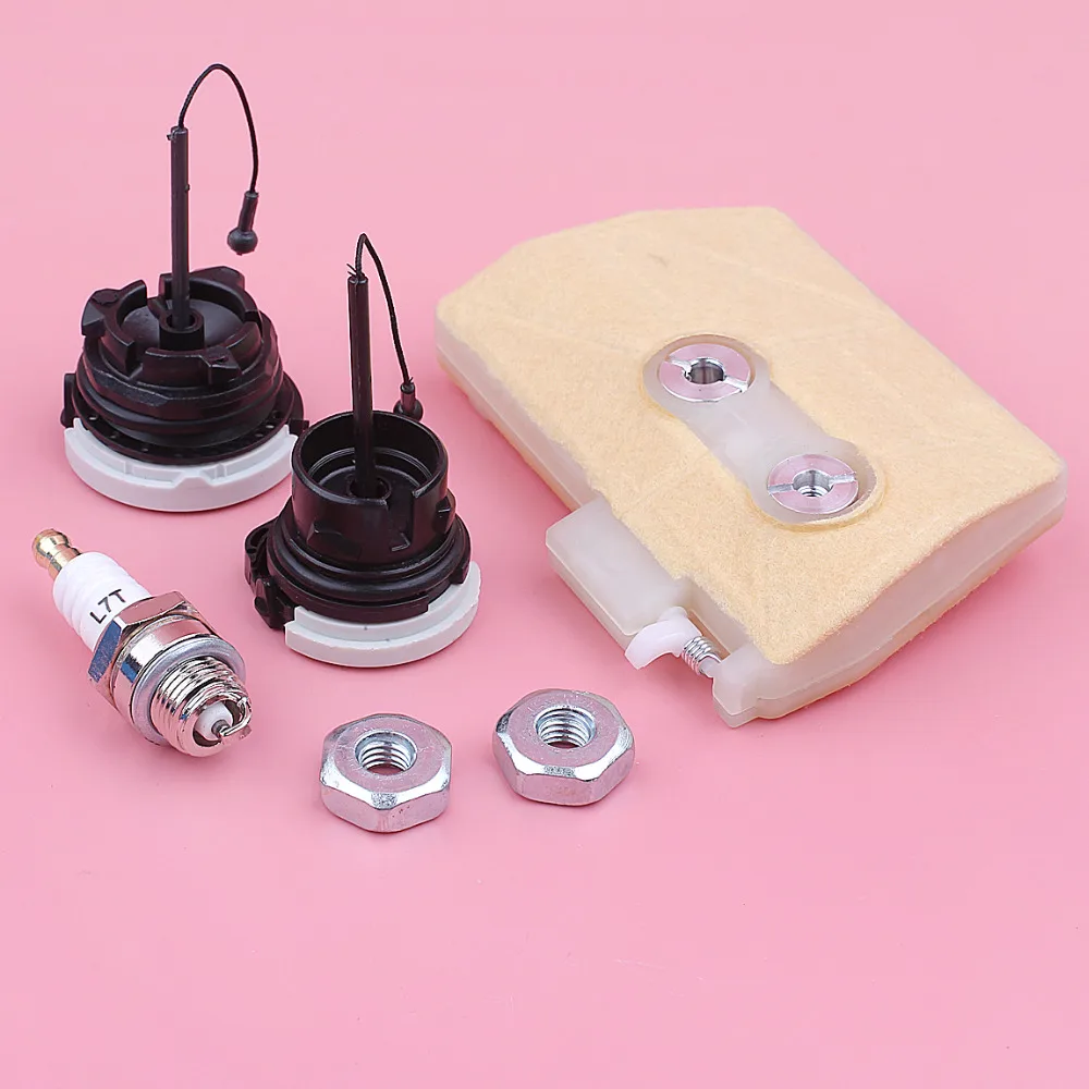 Imagem -04 - Filtro de ar Óleo Combustível Tampa Barra Porca Spark Plug Kit para Stihl 038 Ms380 Ms381 ms 380 381 Motosserra Peça Reposição