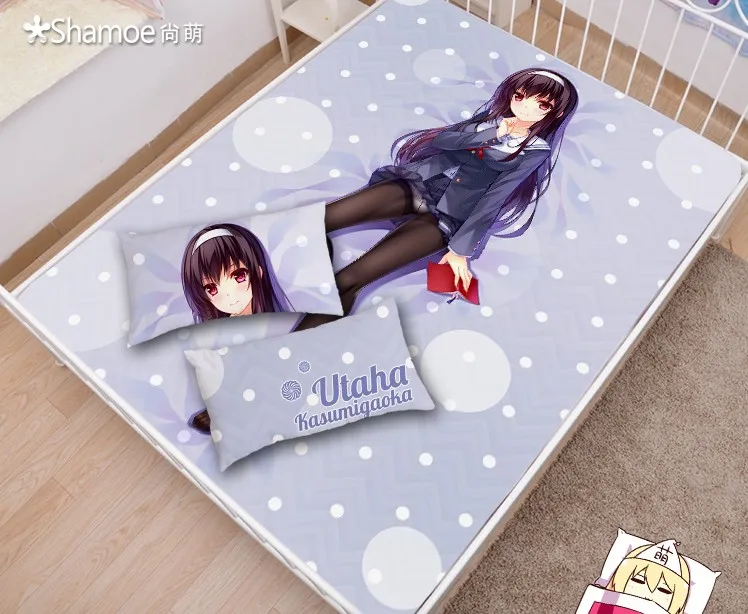 

Japanese Anime Cartoon Saenai Heroine no Sodatekata Mattress Cover Fitted Sheet Fitted cover bedspread counterpane No.2