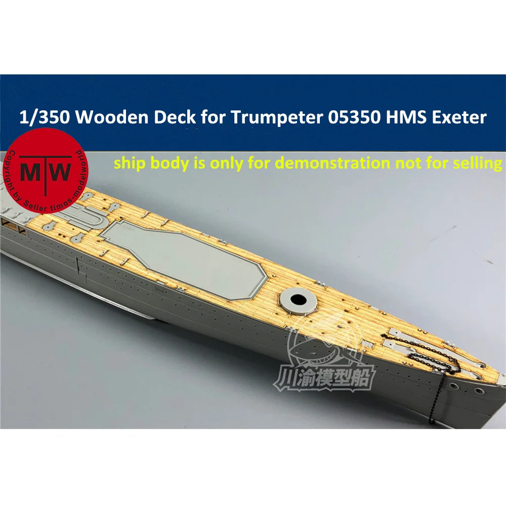 

1/350 Scale Wooden Deck for Trumpeter 05350 HMS Exeter Heavy Cruiser Model CY350055