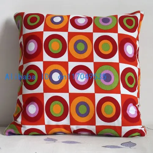 Pillowcase 1PCS 19 inch (50cm*50cm) Cute Colorful Circles Cotton Pillow Cover Wholesale P106