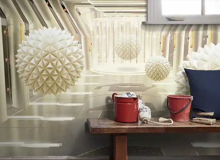 

Custom Custom Photo Mural Wallpaper 3D stereoscopic Golden ball Background Wall Decorative Painting For living room bedroom