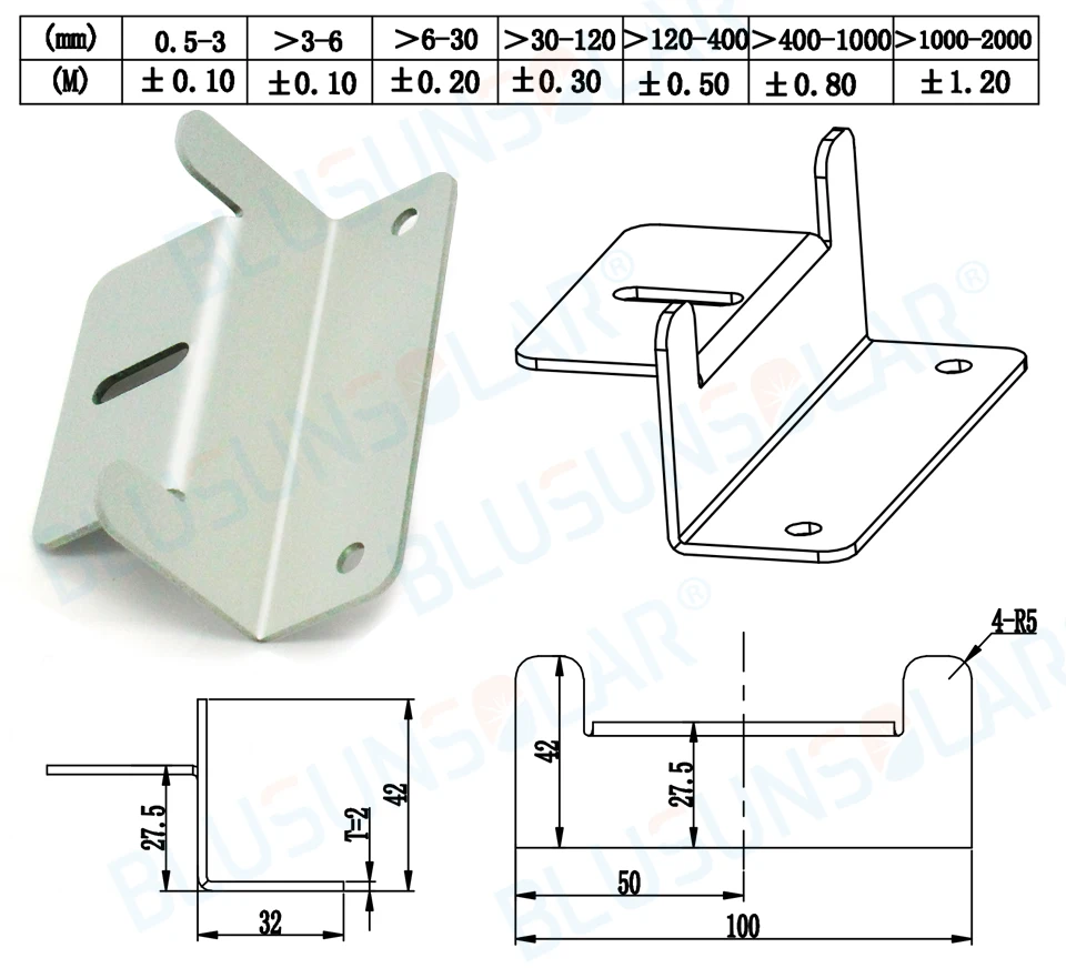 1set/lot Z-type Aluminum Solar Panel Roof Mounting Bracket for carvan roof