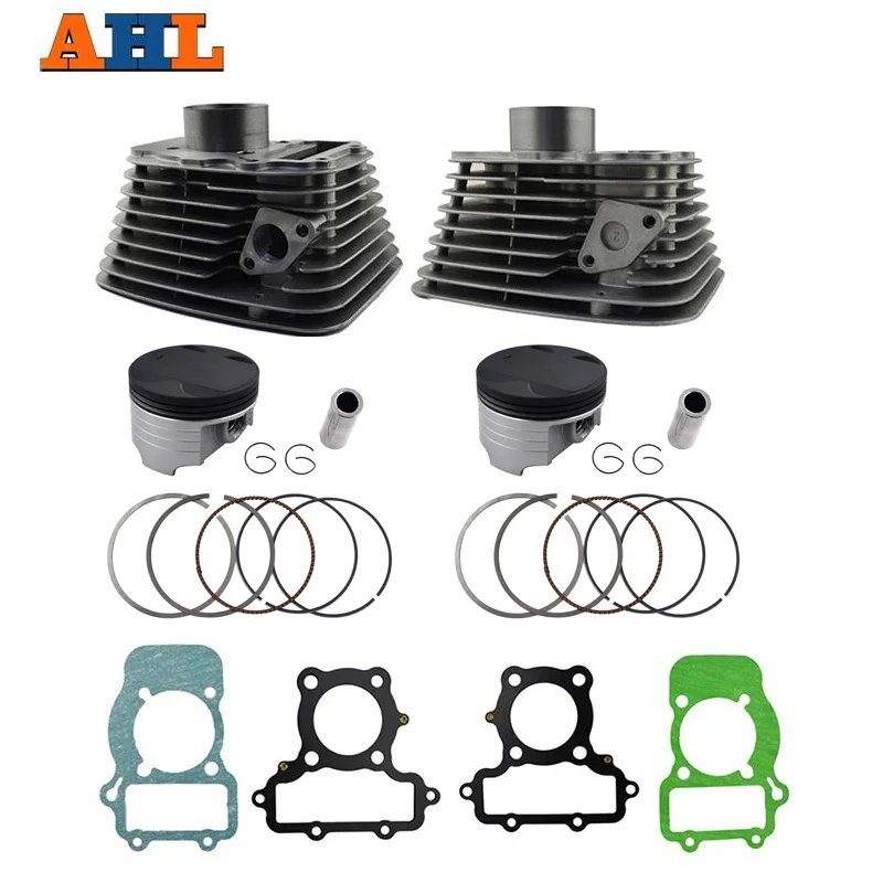 

AHL 49mm Motorcycle Front & Rear Air Cylinder Block & Piston Kit & Head Gasket Kit for Yamaha XV250 XV 250 Rebuild Kit