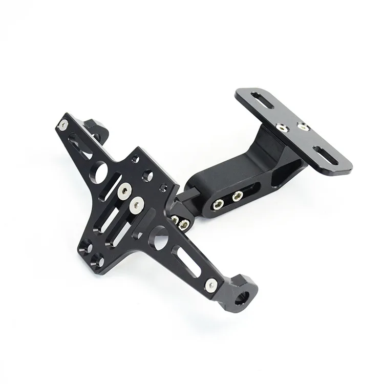 Universal CNC Motorcycle Adjustable Angle Aluminum License Number Plate Frame Holder Bracket For YAMAHA BWS R25 R3 MT03 MSX