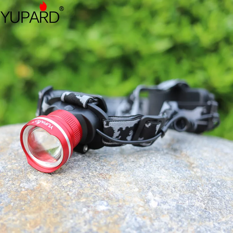 yupard farol com zoom led t6 a prova dagua luz frontal com modos de luz led para acampamento e pesca 01