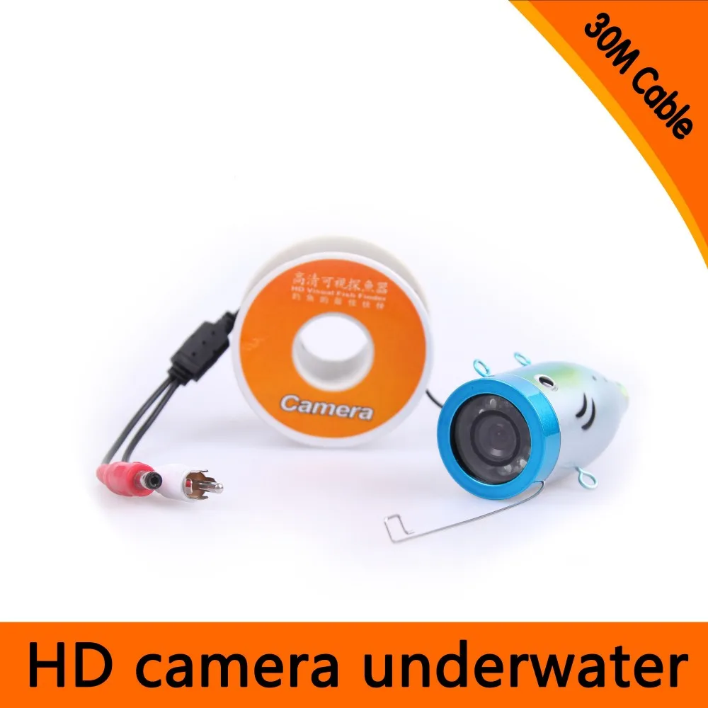 Kit de caméra de pêche sous-marine avec câble de 30 mètres de profondeur et moniteur LCD de 7 pouces, avec fonction DVR, Menu OSD et boîtier en aluminium solide