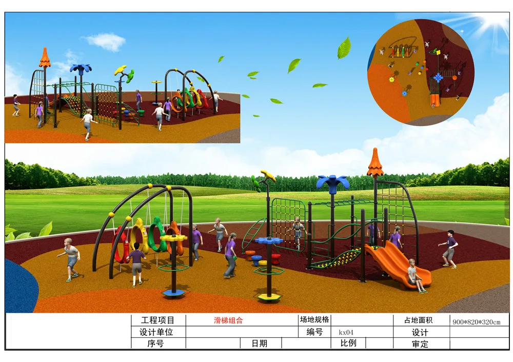 Exported to Poland Leading Manufacturer of Outdoor Gym Training Playground System Plaza De Juegos KX04