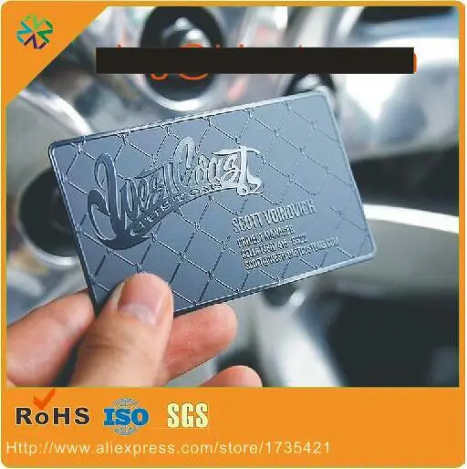 (200pcs/lot)custom matte black background black stainless steel CEO/Owner/Leader business cards