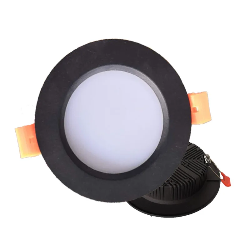 Ledowa oprawa typu Downlight 220V 240V 110V możliwość przyciemniania LED sufitowe oświetlenie punktowe Ultra cienka 3W 5W 7W 9W 12W 15W LED żarówka