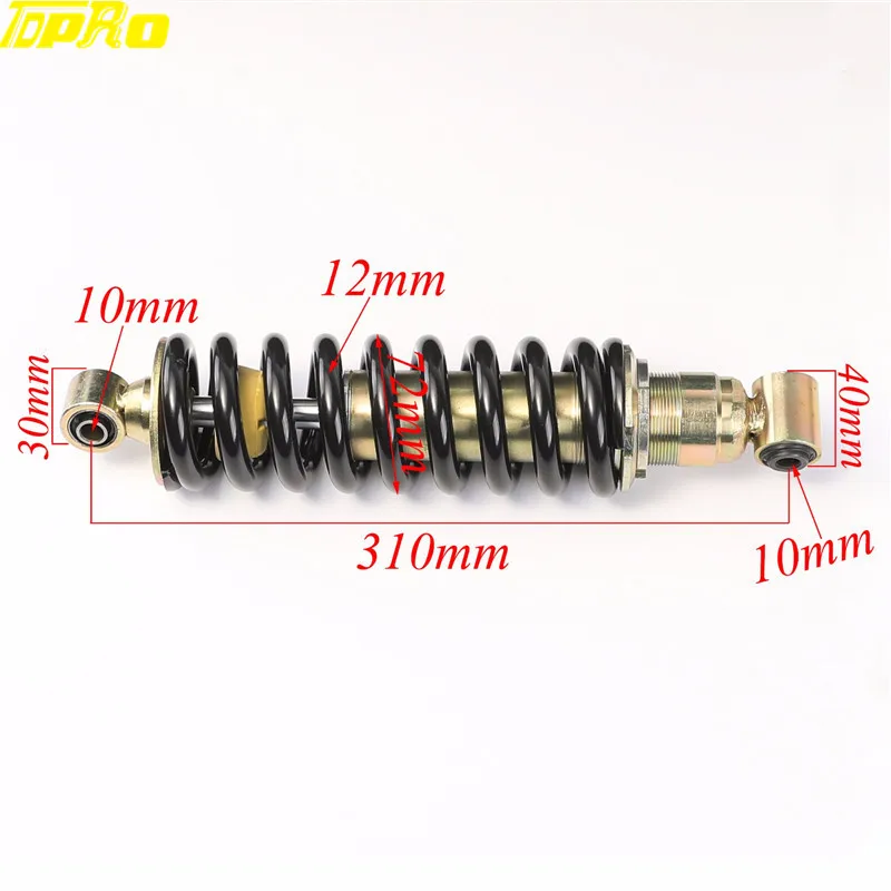 TDPRO 310mm 900LBS Motorcycle Shocker Absorbers New Rear Suspension Shock Absorber For Honda Yamaha KLX RM Trail Dirt Pit Bike