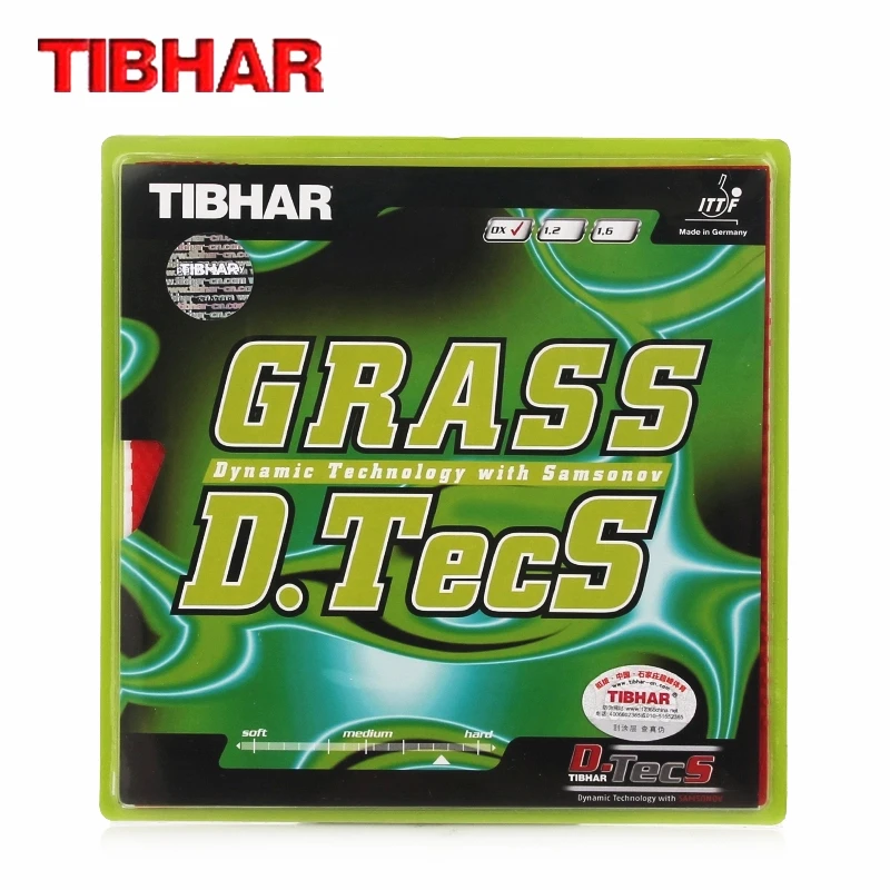 TIBHAR GRASS D.TECS OX without sponge pips-long Defensive Table Tennis Rubber ping pong sponge tenis de mesa