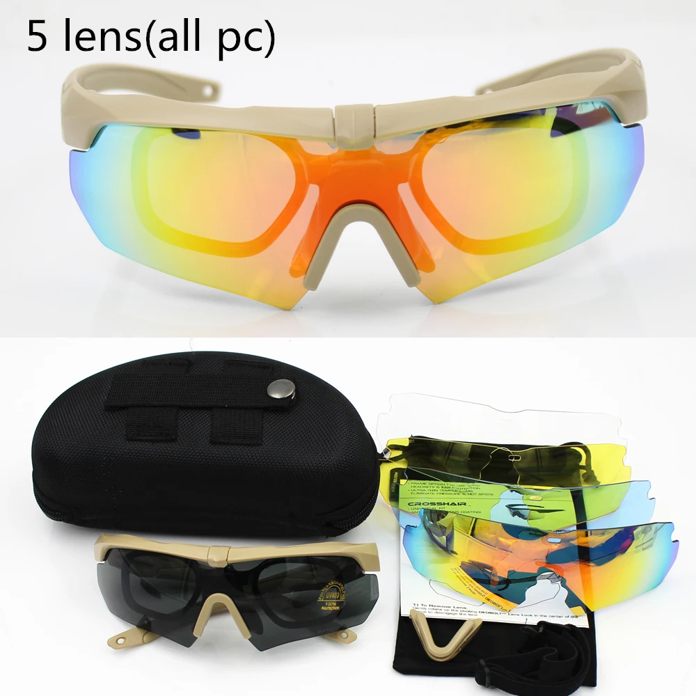 Polarized high quality sunglasses TR-90  military goggles,5lens bullet-proof Army Tactical glasses ,shooting eyewear