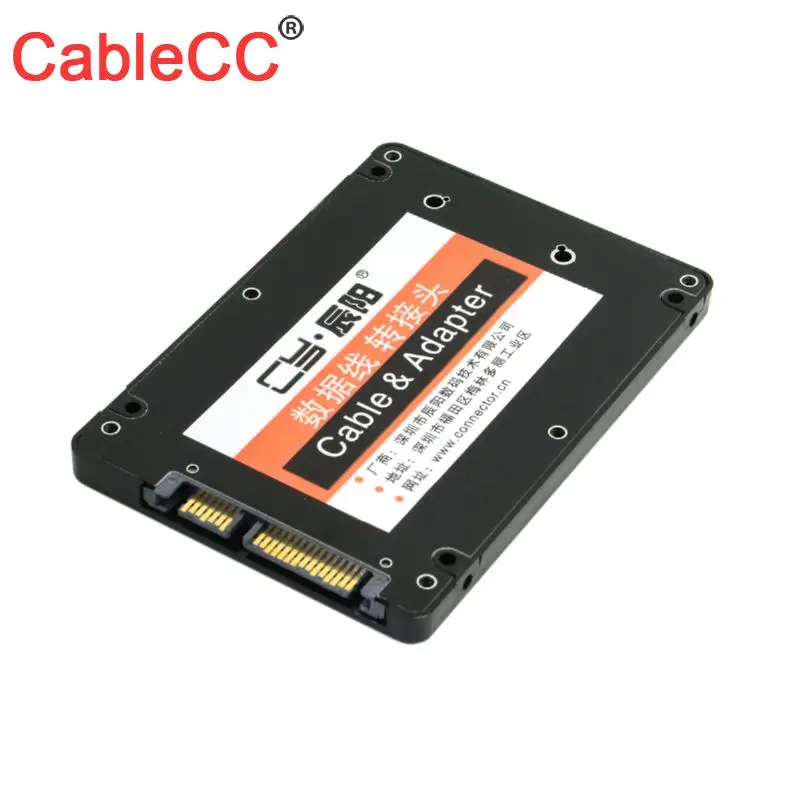 Zihan-미니 PCI-E mSATA ssd에서 2.5 "SATA 하드 디스크 인클로저 케이스 변환기 어댑터, Blacm 색상