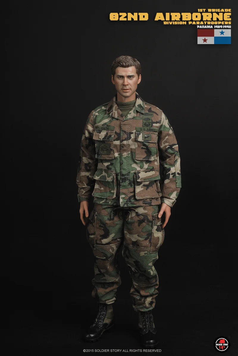 Échelle 1/6 Militaire figure poupée 1ère Brigade 82e Division Aéroportée Parachutistes PANAMA1989-90 12 "action figure poupée Modèle Jouets