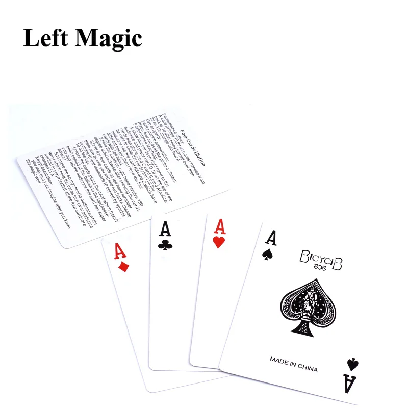 4 Cards Transformer magic tricks 10 to A card magic props 10 change A magic sets Close Up Street card propsC2021