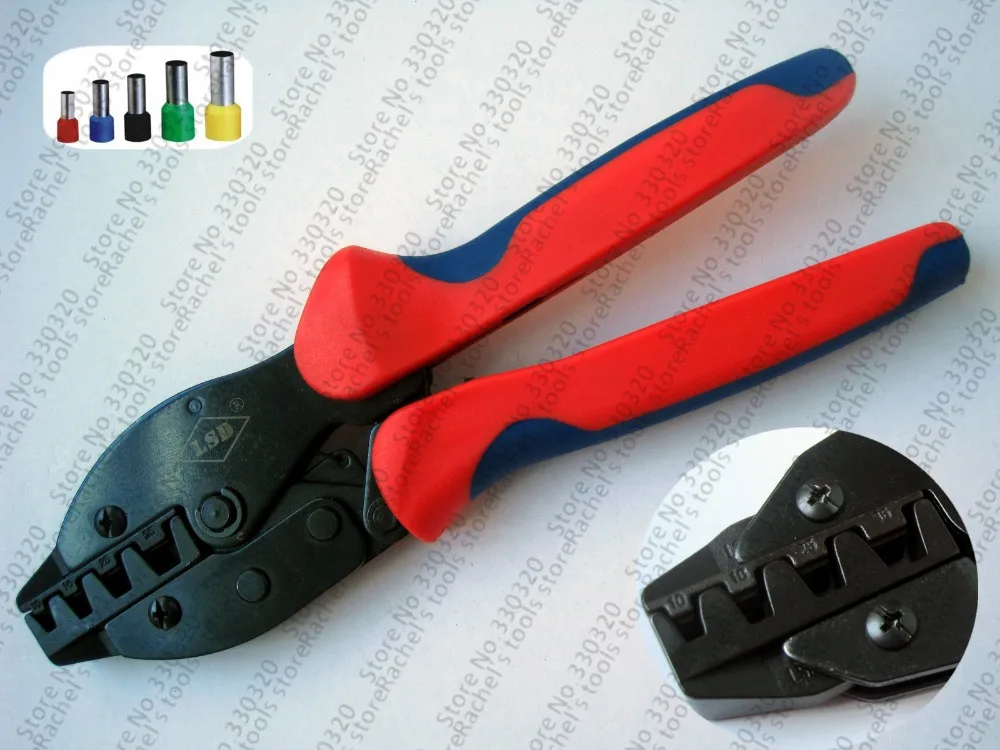 Cable Ferrules Crimp Tool,ratchet crimping plier for 10-35mm2 wire end sleeves LY-35WF