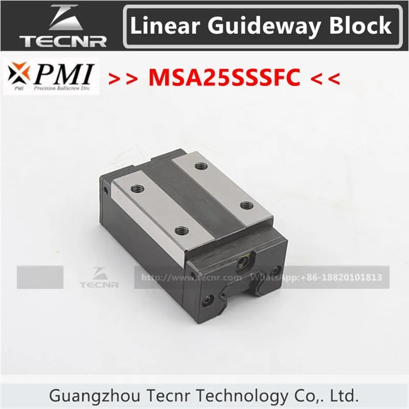 Taiwan Pmi Linear Guideway Slide Bloco de Transporte Msa25s Msa25sssfc Slider para Co2 Máquina a Laser