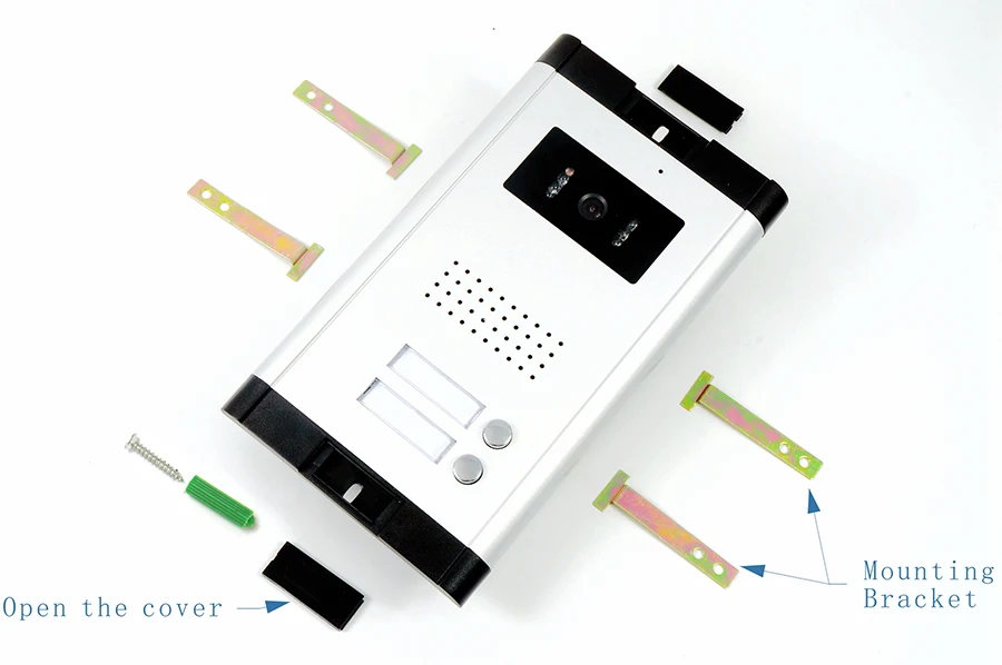 Interfone de vídeo com câmera, 2 unidades, 4.3 polegadas, apartamento, 1 câmera, 2 monitores, interfone com vídeo