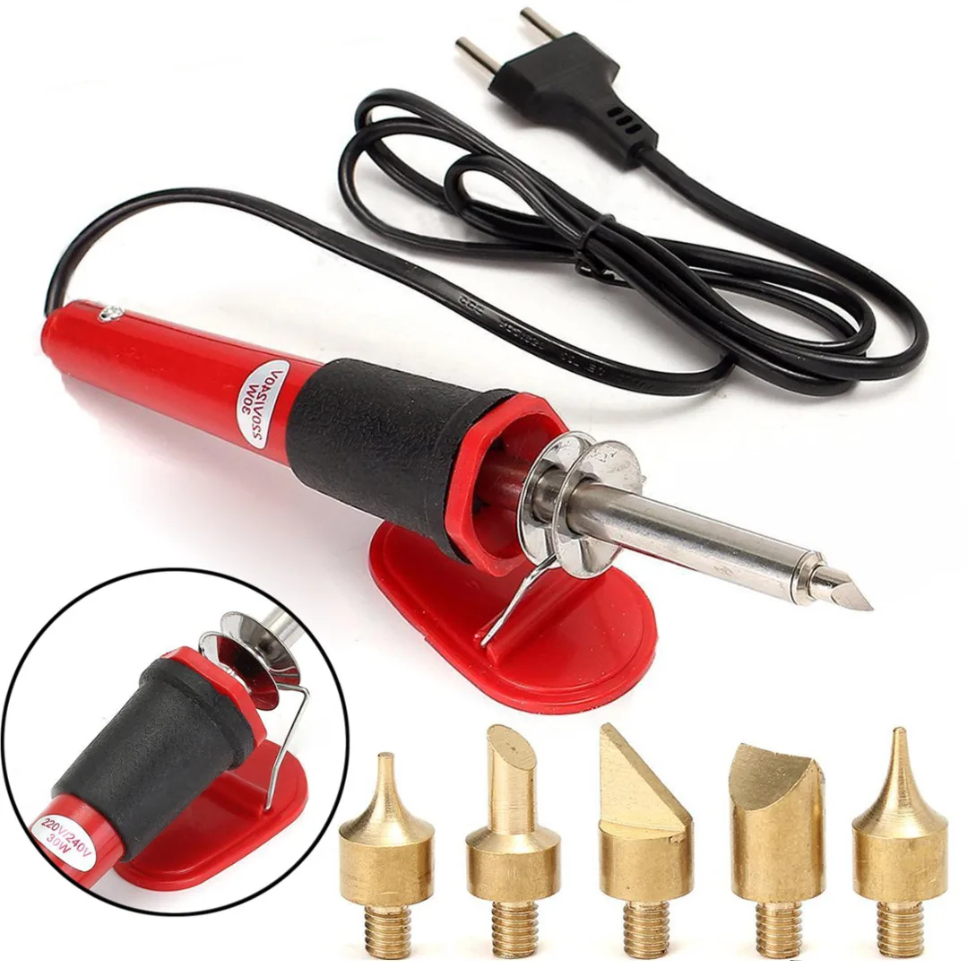 

7pcs 1 set Profesional Woodburning Pen Set Mayitr Electric Soldering Iron Engraving Pen Kit 220-240V 30W