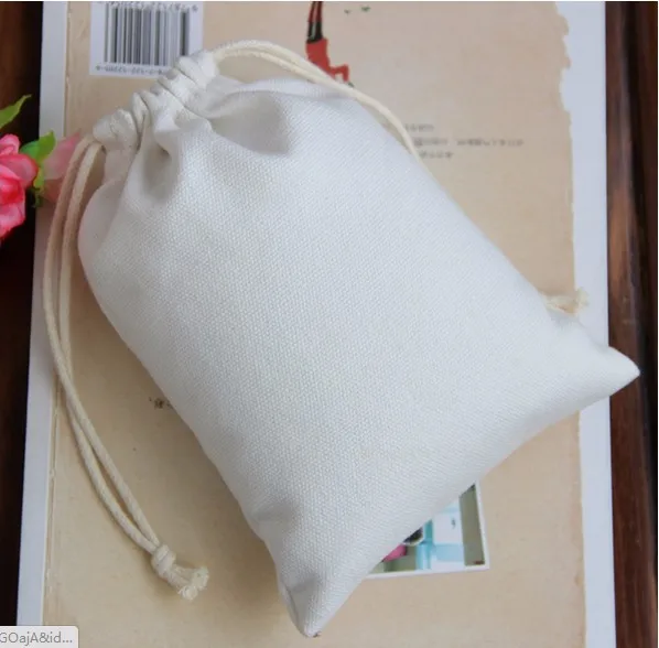 

100pcs canvas drawstring bag, 20*30cm and 20*25cm, 50pcs each size,canvas fabric jewelry bags wholesale include DHL shipping