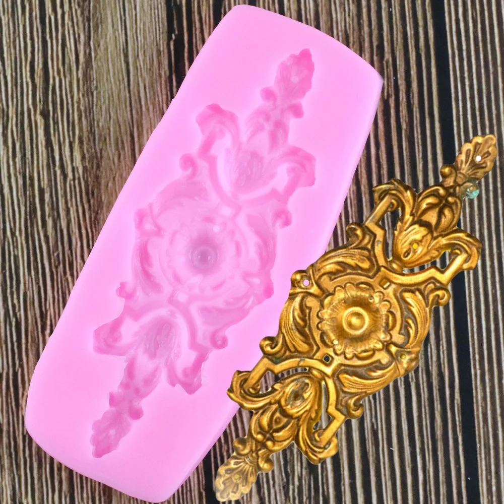 DIY Sugar Craft Cake Vintage Baroque Relief Silicone Mold Fondant Molds Cake Decorating Tools Gumpaste Mould