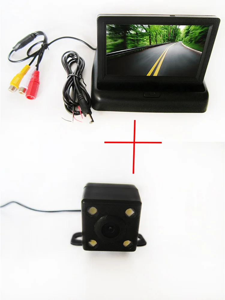 Universal Car Rear View camera  Night Vision Function Camera with 4.3 Inch foldable LCD TFT Monitor