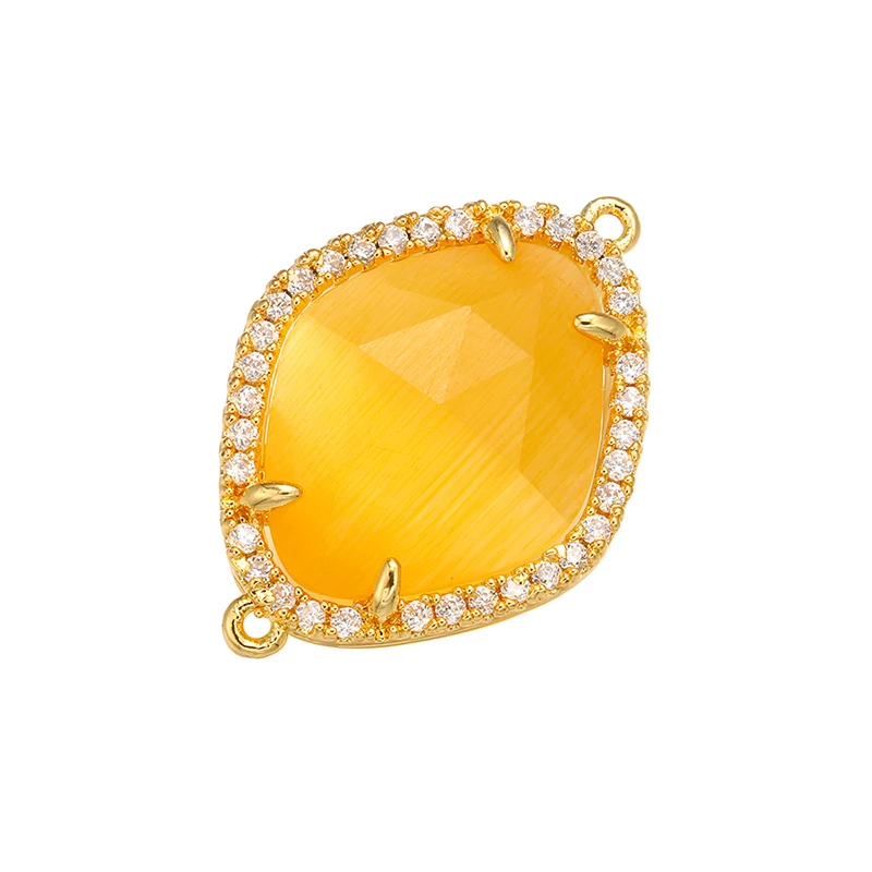 ZHUKOU High quality fashion 18x25mm crystal connector for handmade earring and necklace jewelry accessories model: VS383