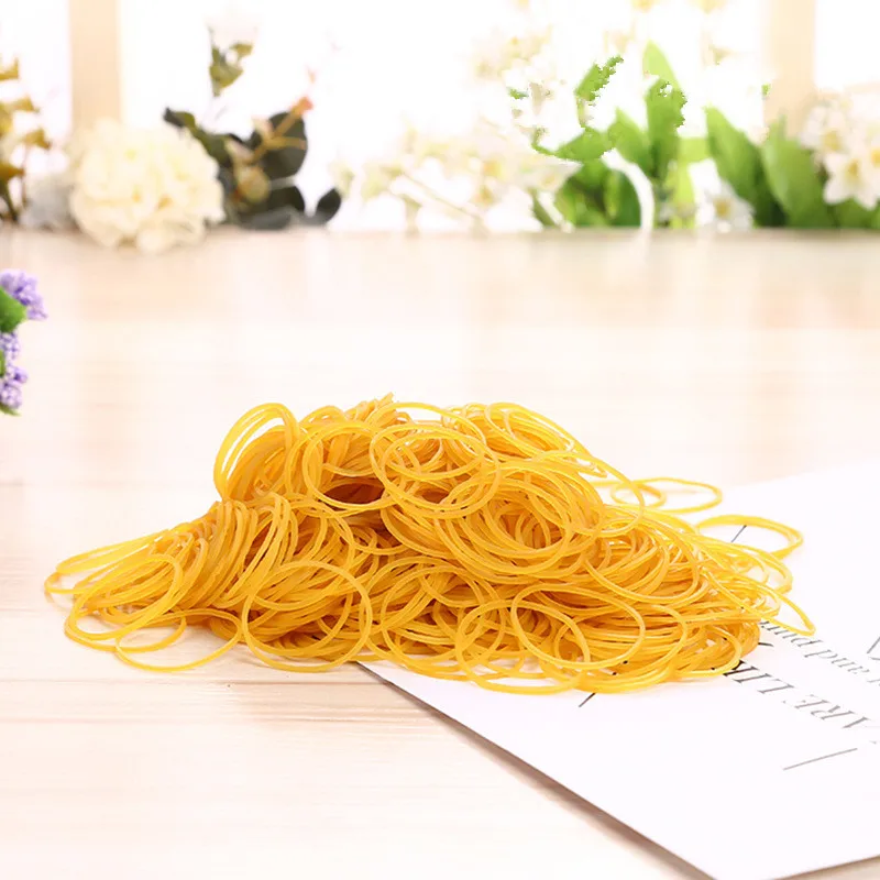 Yellow 38mm Rubber Band High Quality Office Rubber Ring Rubber Bands Strong Elastic Stationery Home School Office Supplies Ties