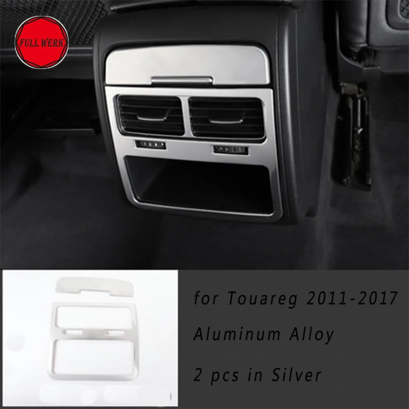 1 Set Car Rear Air Vent Outlet Trim Cover Frame Plate for VW Touareg 2011-2018 Car Styling Interior Decorative Accessories