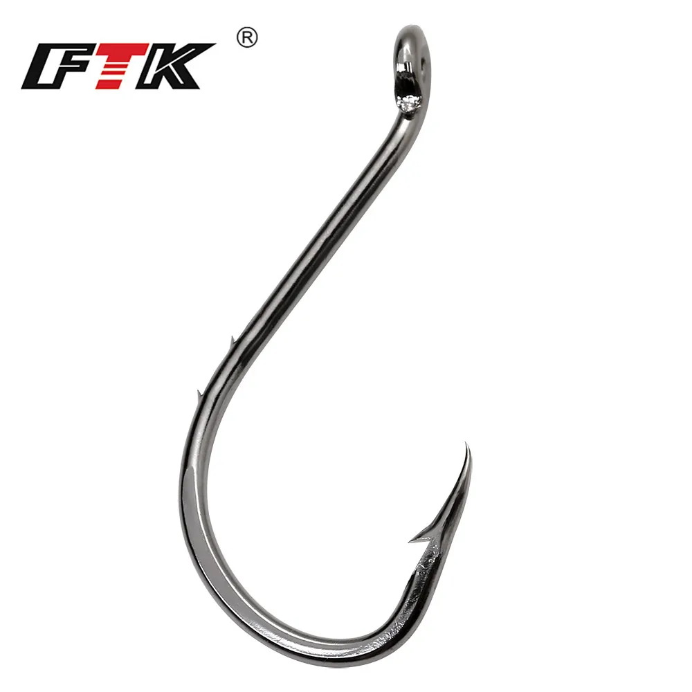 FTK Baitholder Fishhooks 3/0#-7# Carbon Steel 50Pcs/Lot Fishing Hooks From Norway For Jigging Carp Anzol Fishhook Fishing Tackl