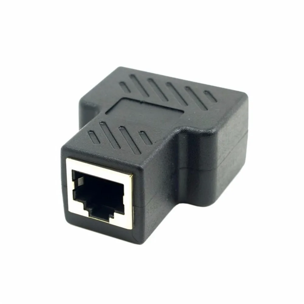 Cat6 RJ45 8P8C Plug To Dual RJ45 Splitter Network Ethernet Patch Cord Adapter With Shield