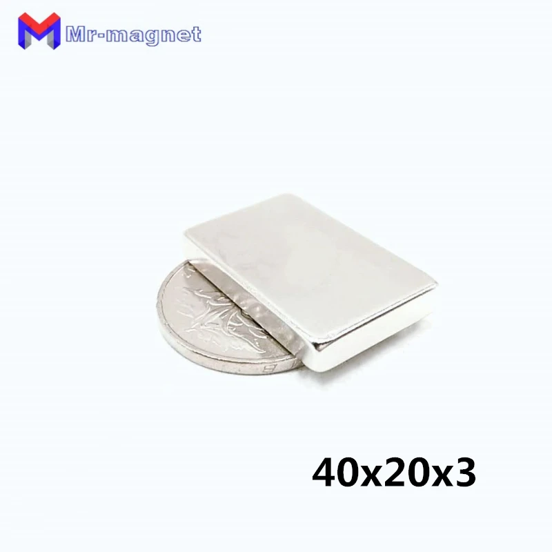 

50pcs 40x20x3mm Super strong neo neodymium magnet 40x20x3, NdFeB magnet 40*20*3mm, 40mm x 20mm x 3mm magnets 40mmx20mmx3mm