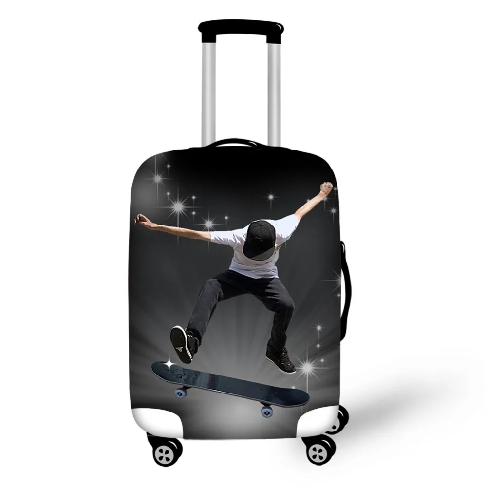 Sport Skateboard Skates Print on Suitcase luggage Travel Luggage Protective Cover Anti-dust Trolley Cover for 18 to 32 Inch Bag