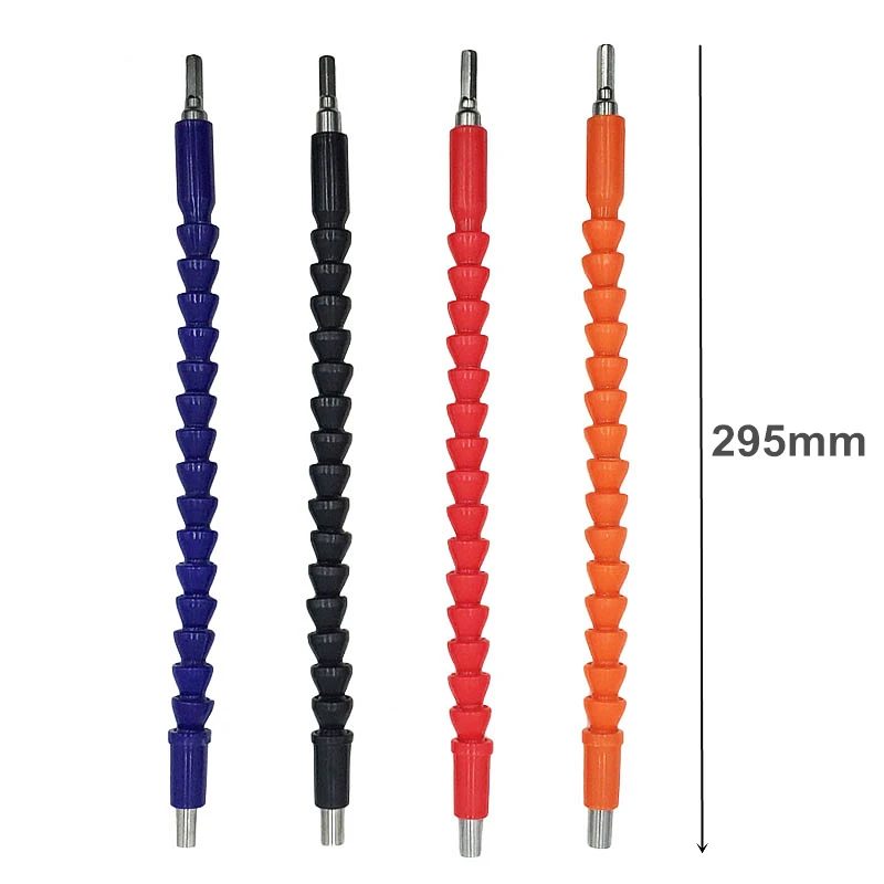 MOKIN 1/4''/6.35mm Flexible Shaft Drill Bit 295mm Connect Extention Screwdriver Bits Holder Rod Power Tool Accessories