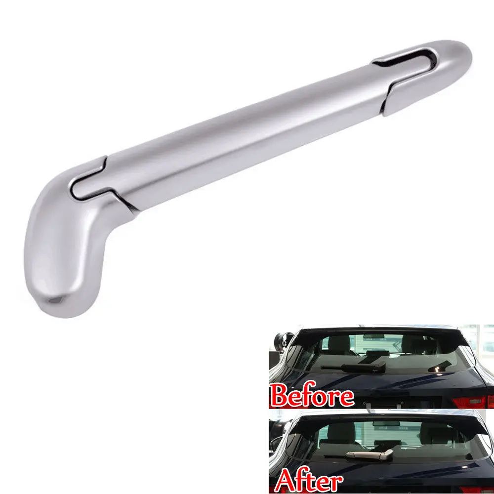 BBQ@FUKA 3pcs Car Rear Tail Window Rain Wiper Nozzel Cover Trim Styling Sticker Fit For Jaguar F-PACE X761 2016 2017