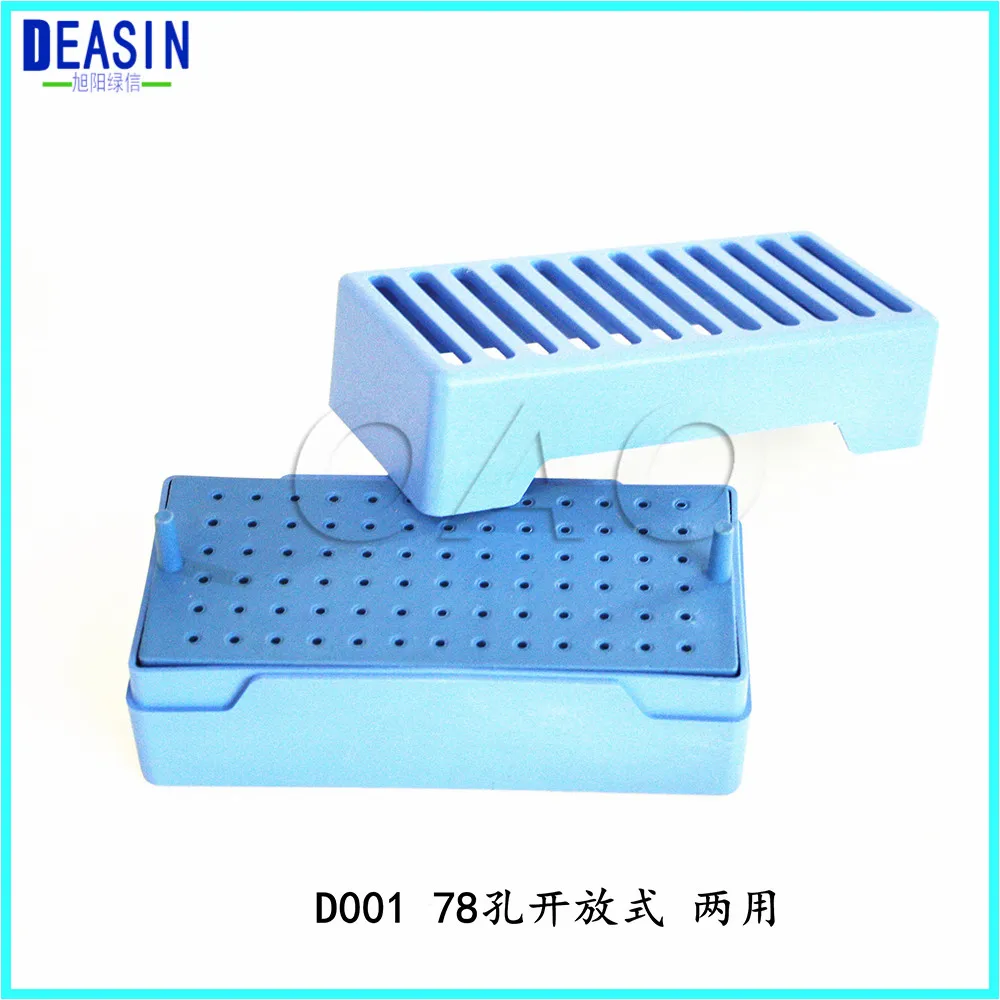 

78 holes Dental Disinfection Burs Holder Block Stand Autoclavable Sterilizer Box Dentist Lab Equipment endo box