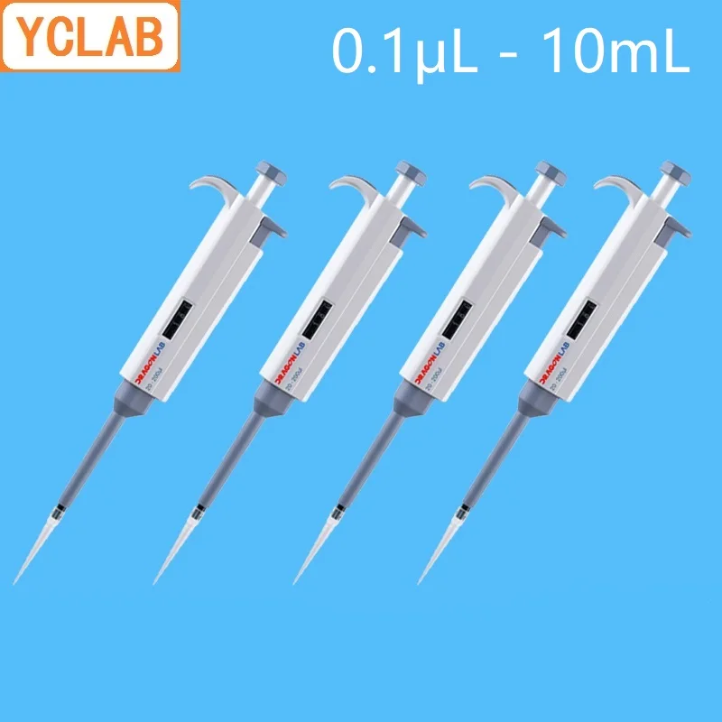 YCLAB 0.1uL-10mL TopPette Pipettor Manual Single Channel Adjustable Pipette Hand Movement Laboratory Chemistry Equipment